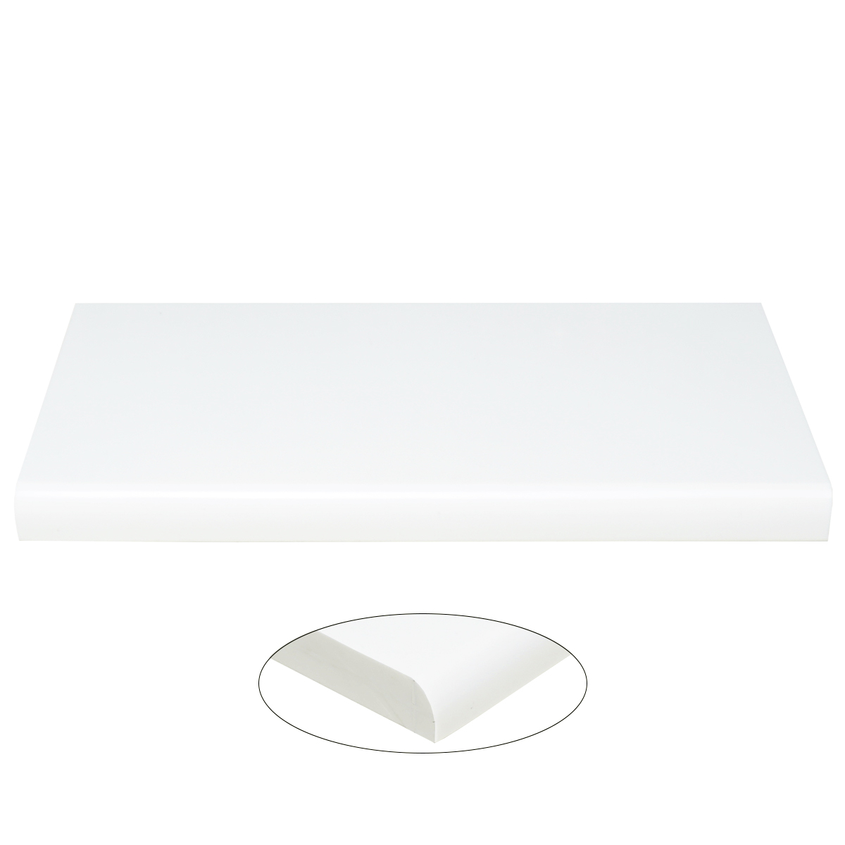 Pure White Stone | Window Sill Bullnose Edge