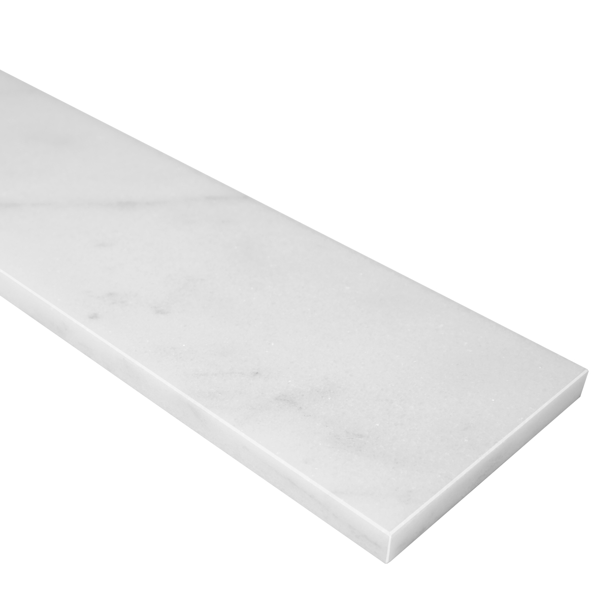 Shower Knee Wall Cap | White Marble Polished Stone