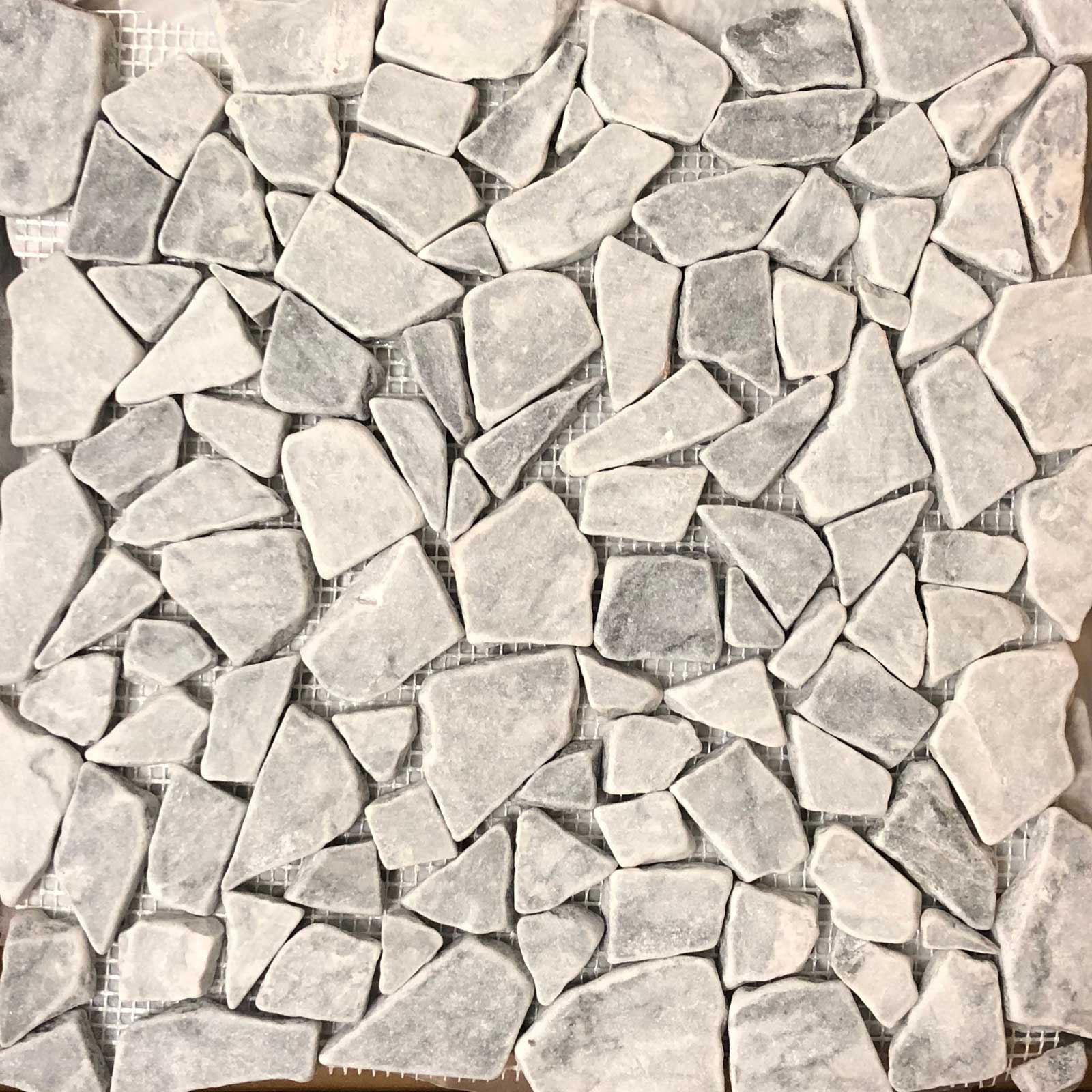 Light Grey Stone Mosaic Pebble Tile