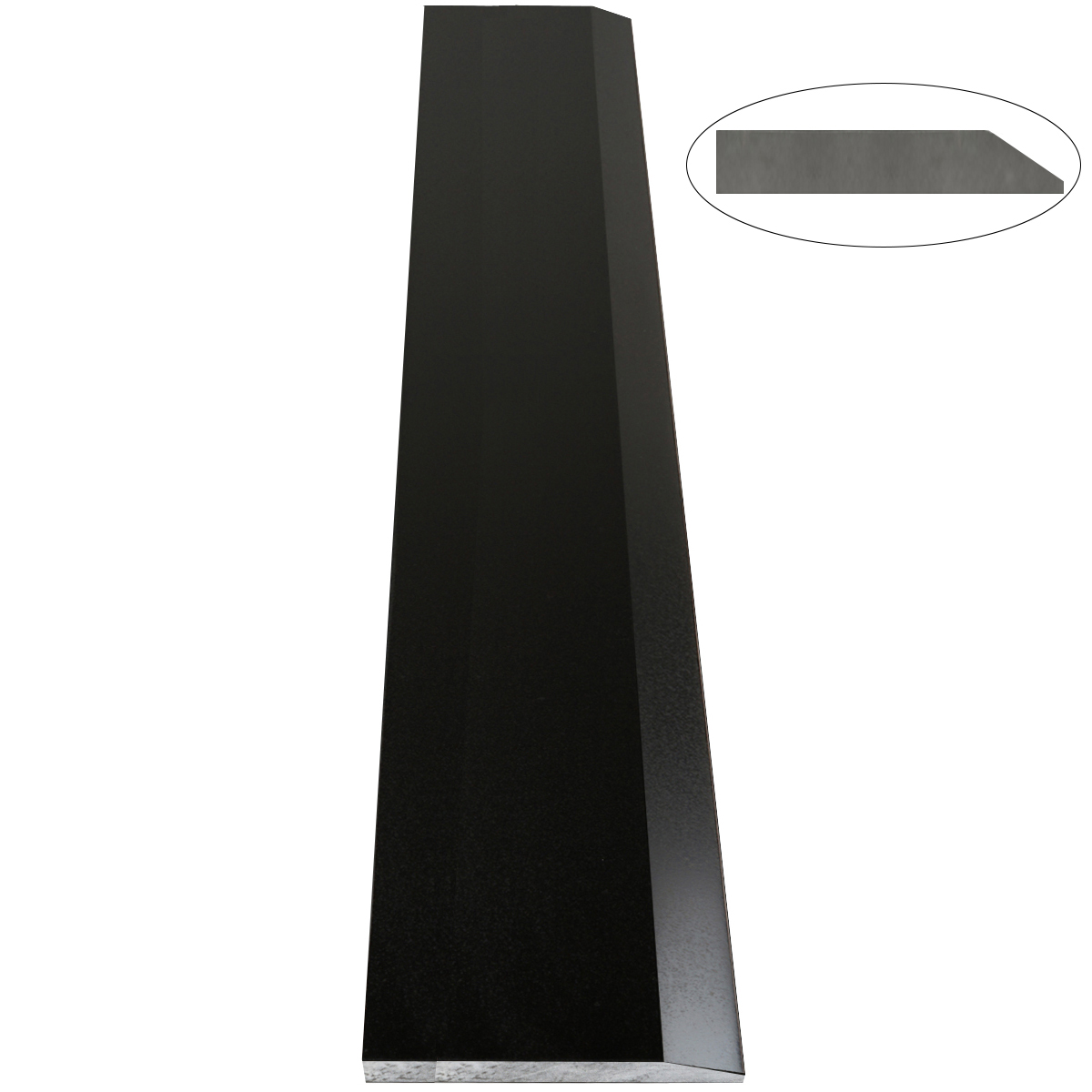 6 x 36 Hollywood Saddle Threshold | Absolute Black Granite Matte